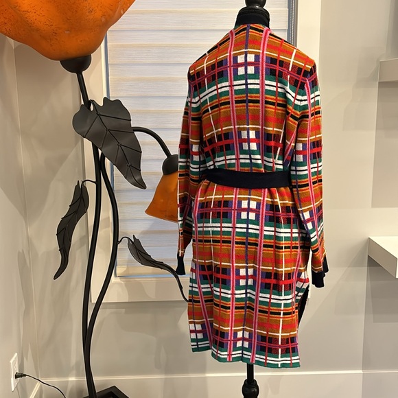 Anthropologie Moth Williston Plaid Long Cardigan Size Large - Picture 3 of 10